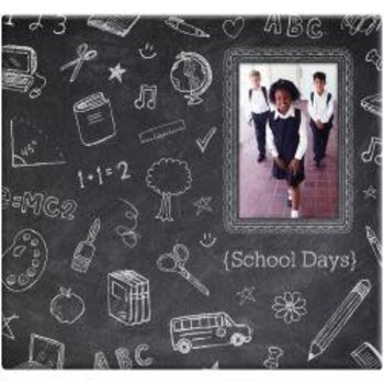 MBI MBI SCHOOL DAYS CHALKBOARD POST-BOUND 12x12 ALBUM WITH WINDOW