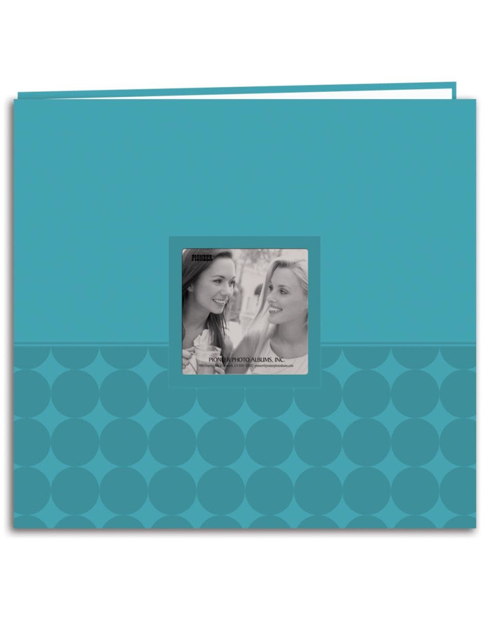 PIONEER PIONEER AQUA EMBOSSED DOT POST-BOUND 12X12 ALBUM WITH WINDOW