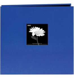 PIONEER PIONEER FABRIC MEMORY BOOK COBALT BLUE POST-BOUND 12"X12" ALBUM WITH WINDOW