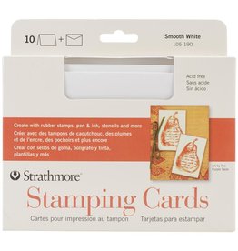STRATHMORE STRATHMORE SMOOTH WHITE STAMPING CARDS & ENVELOPES 10/PK