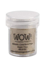 WOW! WOW! METALLIC GOLD RICH PALE SUPER FINE EMBOSSING POWDER 0.5OZ