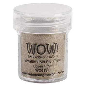 WOW! WOW! METALLIC GOLD RICH PALE SUPER FINE EMBOSSING POWDER 0.5OZ