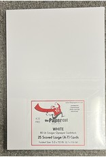 PAPER CUT THE PAPER CUT 25 SCORED LARGE A-7 WHITE COUGAR OPAQUE 80 lb CARDS 5x7 FOLDED