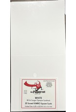 PAPER CUT THE PAPER CUT 25 SCORED JUMBO SQUARE WHITE COUGAR OPAQUE 80lb CARDS 6.25x6.25 FOLDED