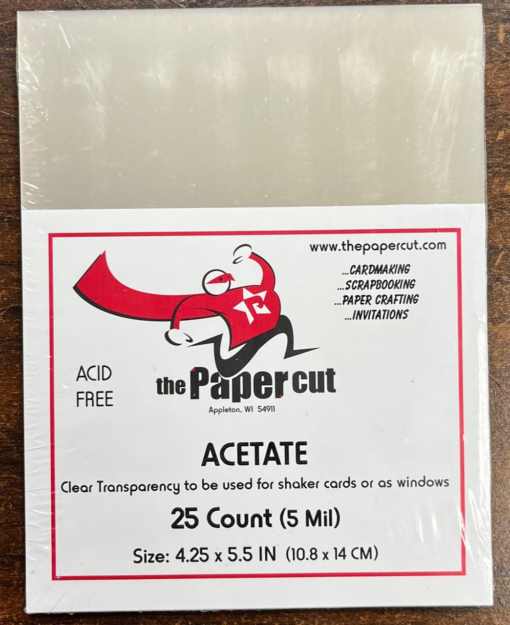 PAPER CUT THE PAPER CUT ACETATE SHEETS 4.25x5.5 25/PK
