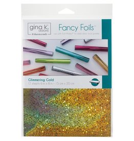 THERMOWEB GINA K GLIMMERING GOLD 6X8 FANCY FOILS 12 SHEETS