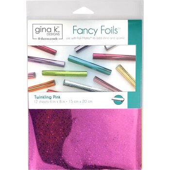 THERMOWEB GINA K TWINKLING PINK 6X8 FANCY FOILS 12 SHEETS