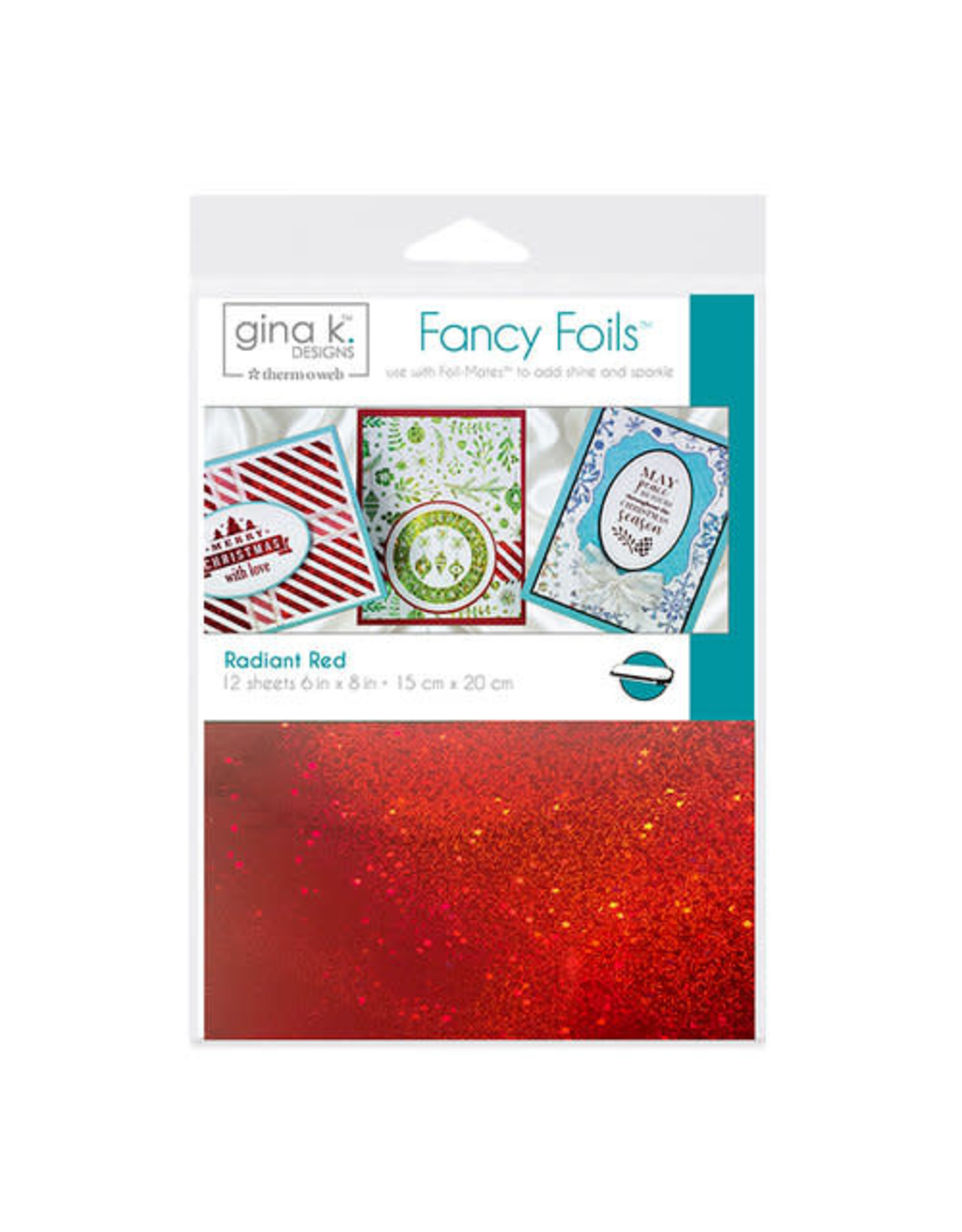 THERMOWEB GINA K RADIANT RED 6X8 FANCY FOILS 12 SHEETS