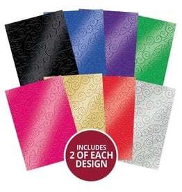 HUNKYDORY CRAFTS LTD. HUNKYDORY EMBOSSED MIRRI SWIRLS 16/PK