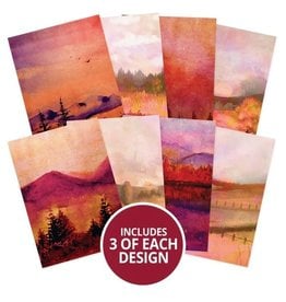 HUNKYDORY CRAFTS LTD. HUNKYDORY ADORABLE SCORABLE SENSATIONAL SUNSETS PATTERN PACKS 24 SHEETS