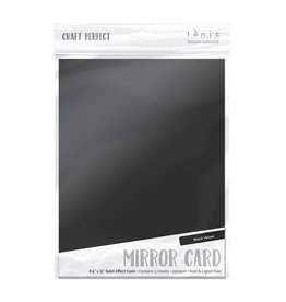 TONIC TONIC STUDIOS MIRROR CARD SATIN EFFECT BLACK VELVET 8.5X11 5 PK
