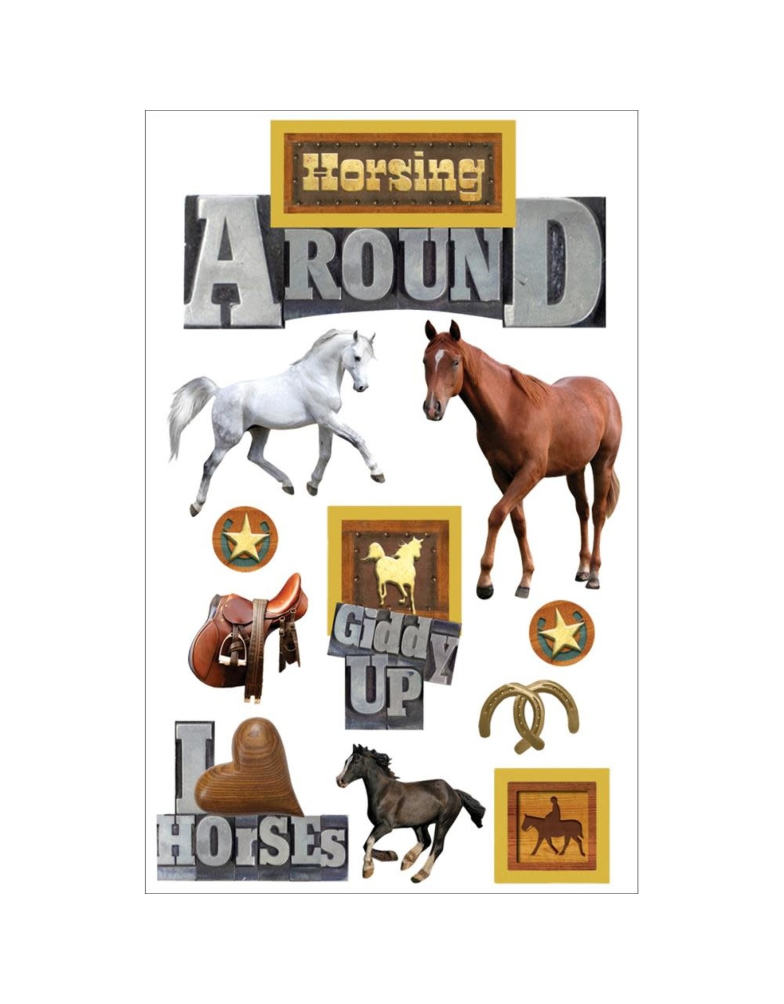 PAPER HOUSE PRODUCTIONS PAPER HOUSE HORSING AROUND 3D STICKERS