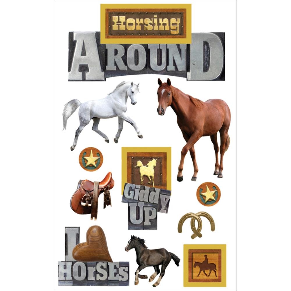 PAPER HOUSE PRODUCTIONS PAPER HOUSE HORSING AROUND 3D STICKERS