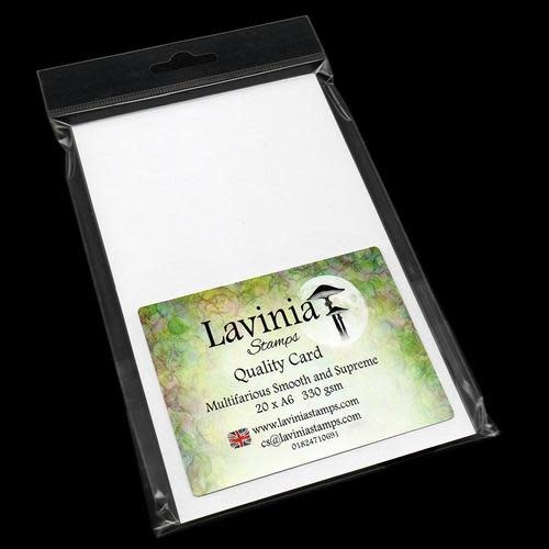 LAVINIA STAMPS LAVINIA QUALITY CARD MULTIFARIOUS SMOOTH AND SUPREME WHITE A6 20PC