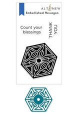 ALTENEW ALTENEW EMBELLISHED HEXAGON STAMP & DIE SET