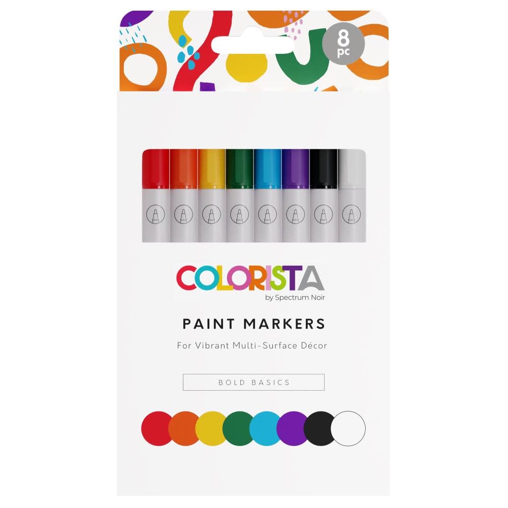 SPECTRUM NOIR COLORISTA BOLD BASICS PAINT MARKERS 8/PK