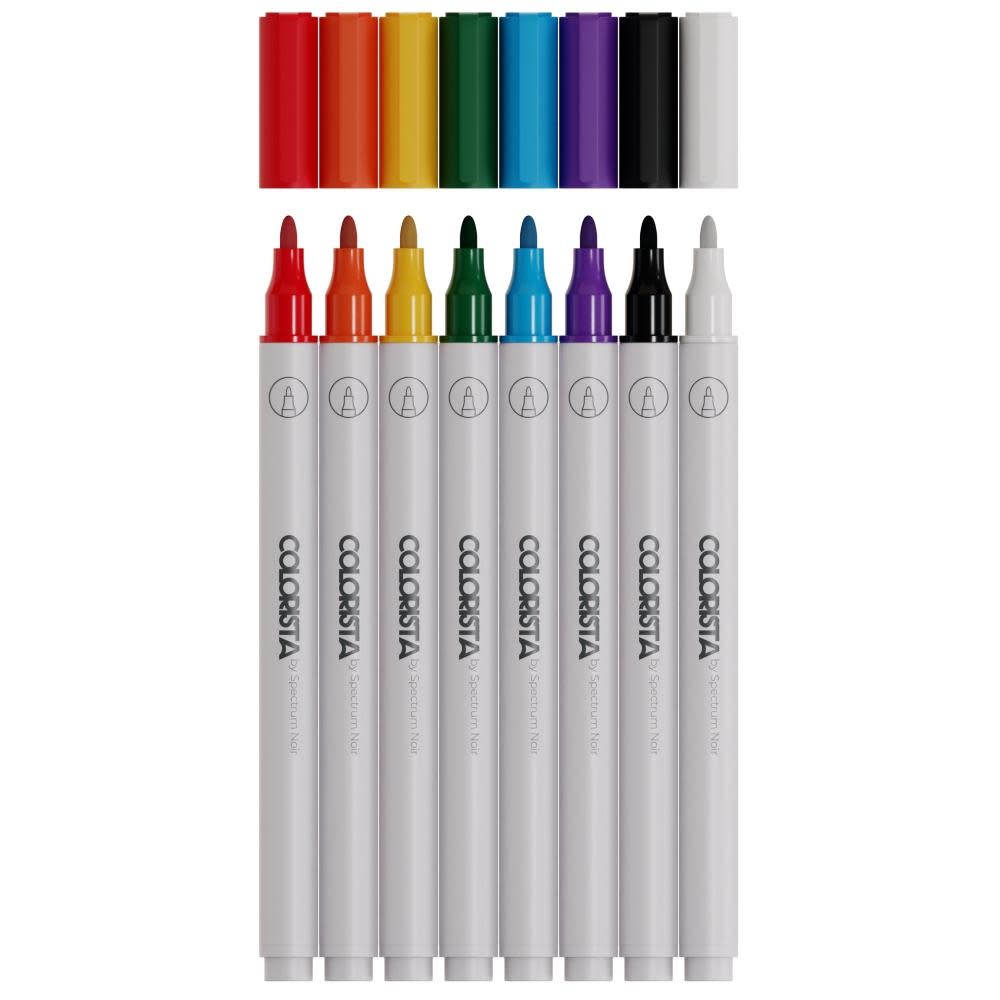 SPECTRUM NOIR COLORISTA BOLD BASICS PAINT MARKERS 8/PK