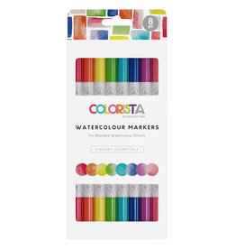 SPECTRUM NOIR SPECTRUM NOIR COLORISTA VIBRANT ESSENTIALS WATERCOLOUR MARKERS 8/PK