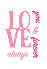 LDRS CREATIVE LDRS CREATIVE BIG WORD STAMPS LOVE 4x6 CLEAR STAMP SET