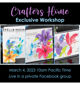 CRAFTERS HOME SPELLBINDERS CRAFTERS HOME BIBI'S HUMMINGBIRDS DESIGNER ON-LINE CLASS