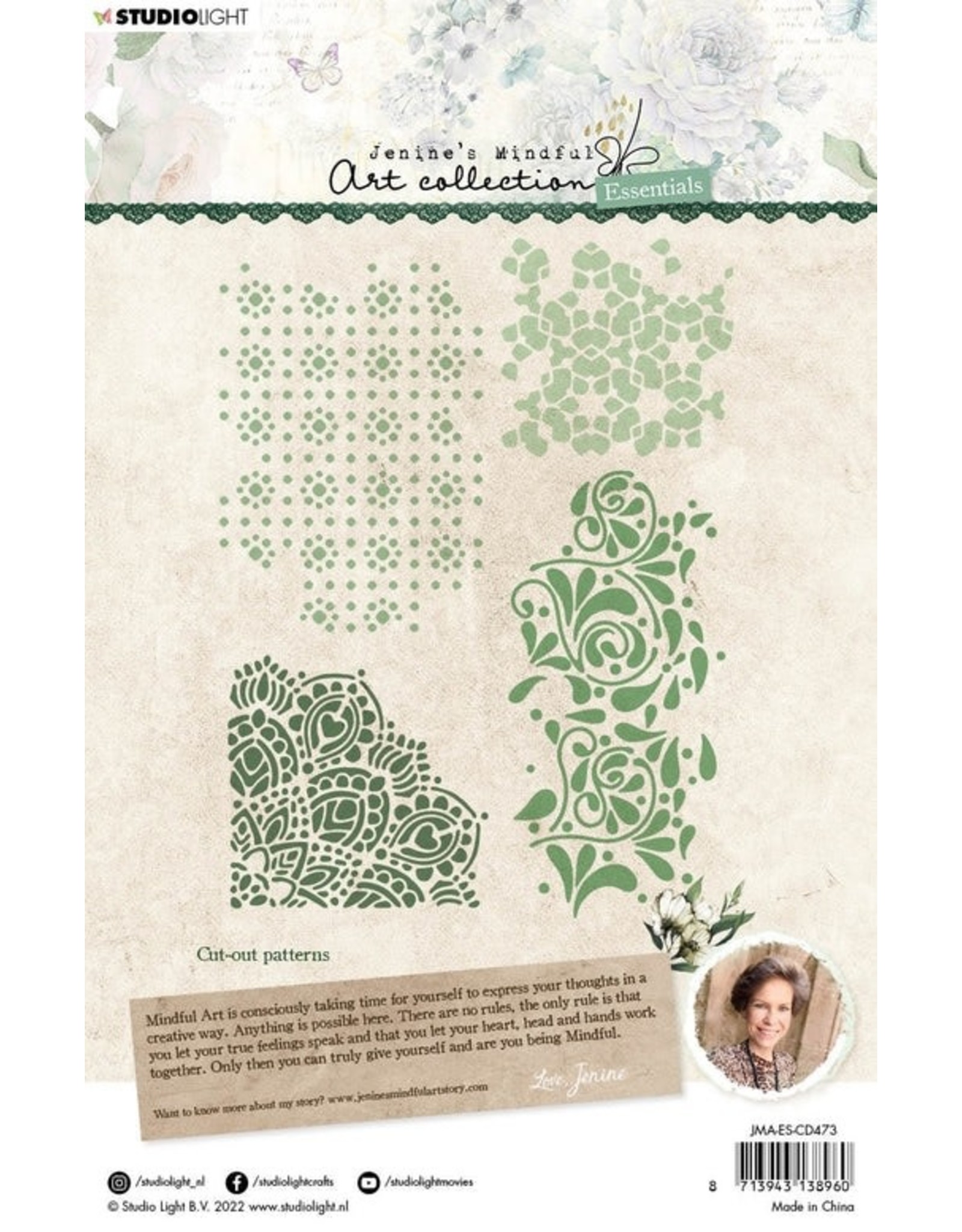 STUDIOLIGHT STUDIOLIGHT JENINE'S MINDFUL ART COLLECTION ESSENTIALS CUT-OUT PATTERNS DIE SET