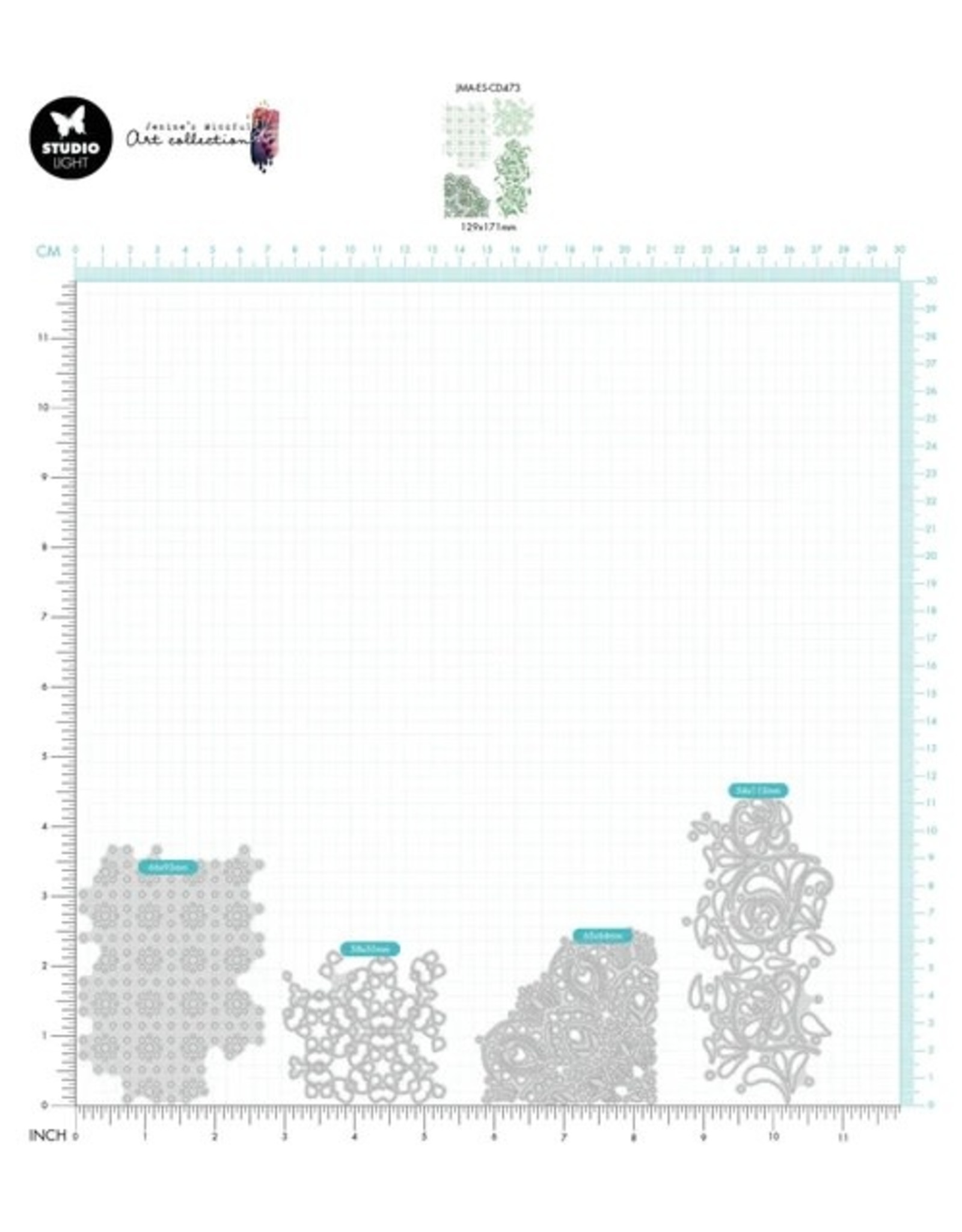 STUDIOLIGHT STUDIOLIGHT JENINE'S MINDFUL ART COLLECTION ESSENTIALS CUT-OUT PATTERNS DIE SET