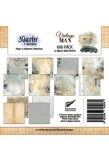 3QUARTER DESIGNS 3QUARTER DESIGNS VINTAGE MAN COLLECTION 6x6 PAPER PACK 12 SHEETS