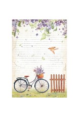STAMPERIA STAMPERIA VICKY PAPAIOANNOU CREATE HAPPINESS WELCOME HOME BICYCLE RICE PAPER DECOUPAGE 21X29.7CM