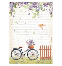 STAMPERIA STAMPERIA VICKY PAPAIOANNOU CREATE HAPPINESS WELCOME HOME BICYCLE RICE PAPER DECOUPAGE 21X29.7CM