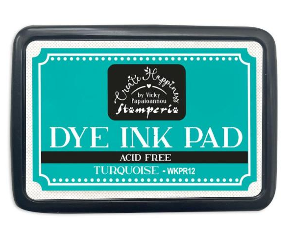 STAMPERIA STAMPERIA VICKY PAPAIOANNOU CREATE HAPPINESS TURQUOISE DYE INK PAD