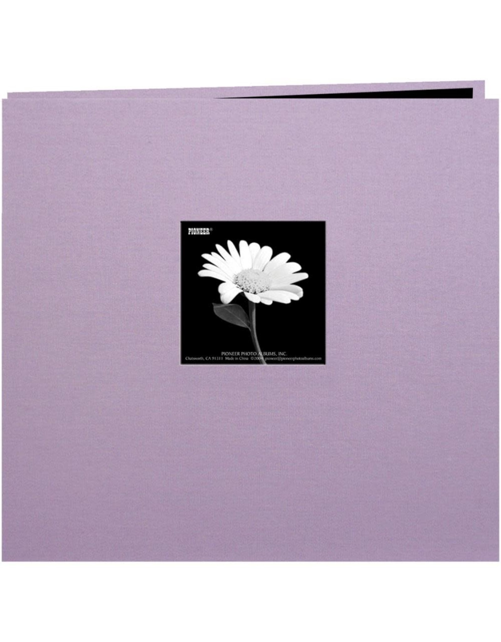 PIONEER PIONEER FABRIC MEMORY BOOK MISTY LILAC POST-BOUND 12"X12" ALBUM WITH WINDOW