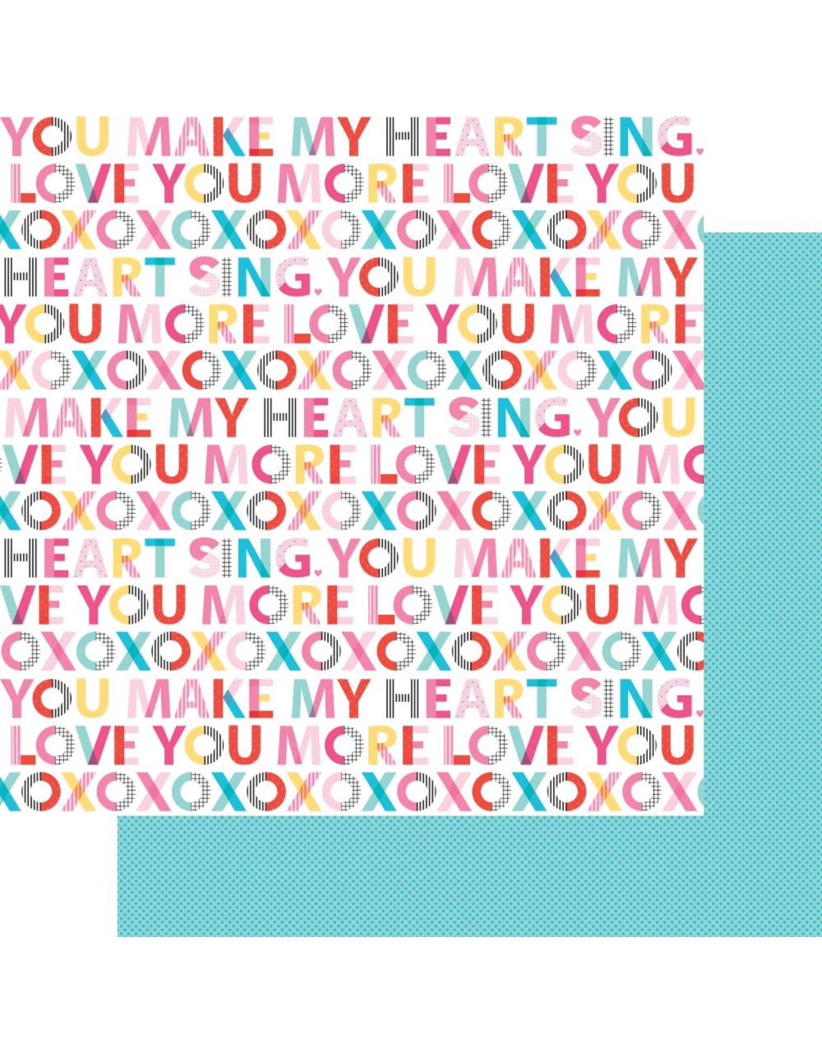 BELLA BLVD BELLA BLVD OUR LOVE SONG XOXO 12x12 CARDSTOCK