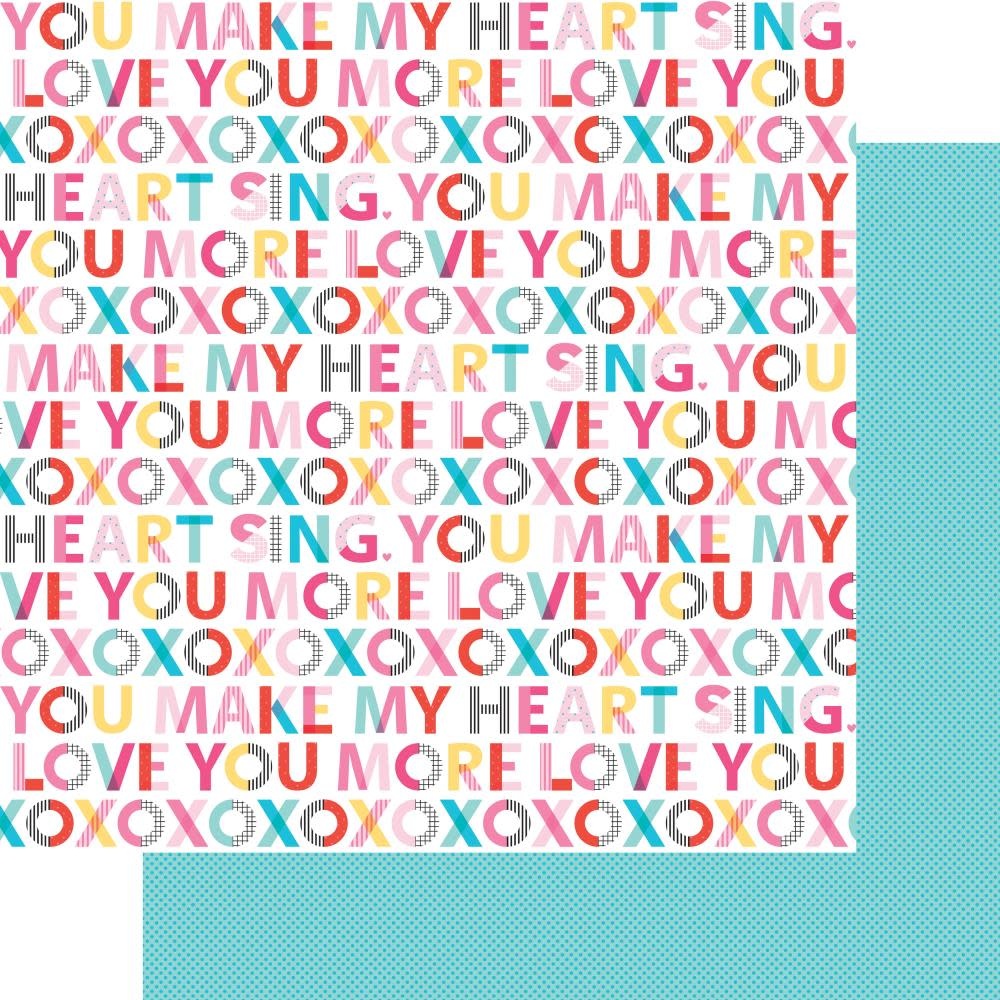 BELLA BLVD OUR LOVE SONG XOXO 12x12 CARDSTOCK