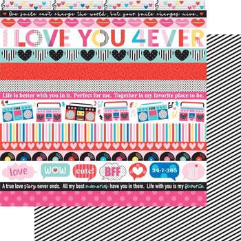 BELLA BLVD OUR LOVE SONG BORDERS 12x12 CARDSTOCK