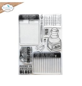 ELIZABETH CRAFT DESIGNS ELIZABETH CRAFT DESIGNS PLANNER ESSENTIALS INK WITH JOURNALING CARDS CLEAR STAMP SET