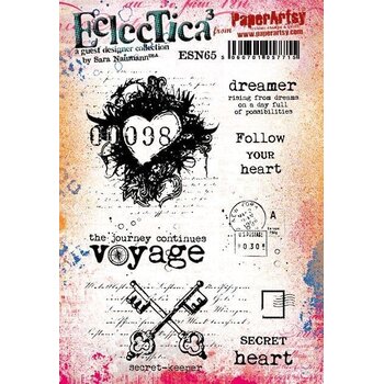 PAPER ARTSY PAPER ARTSY ECLECTICA SARA NAUMANN ESN65 CLING STAMP SET