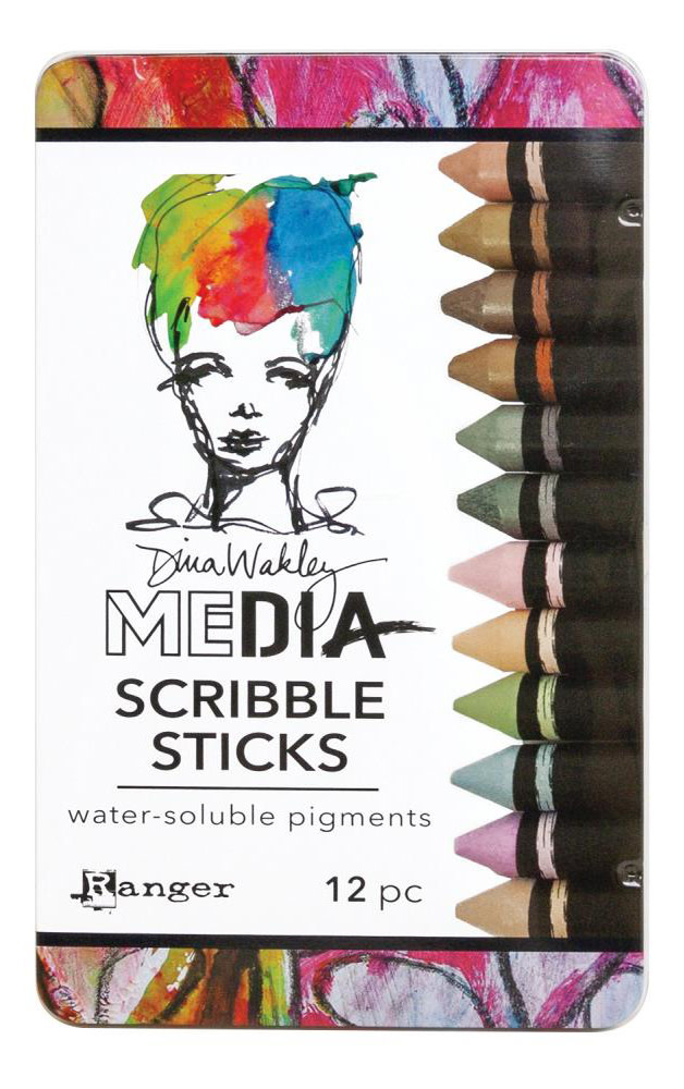 RANGER RANGER DINA WAKLEY MEDIA SCRIBBLE STICKS #3 12PK