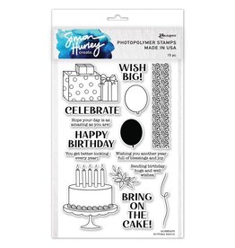 RANGER RANGER SIMON HURLEY CREATE BIRTHDAY BASICS 6x9 CLEAR STAMP SET