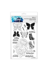 RANGER RANGER SIMON HURLEY CREATE BUTTERFLY KISSES 6x9 CLEAR STAMP SET