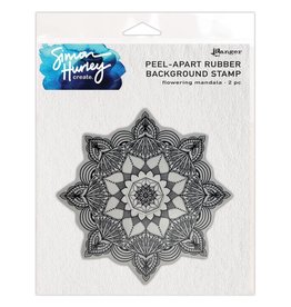 RANGER RANGER SIMON HURLEY CREATE FLOWERING MANDALA 6x6 PEEL-APART RUBBER BACKGROUND STAMP