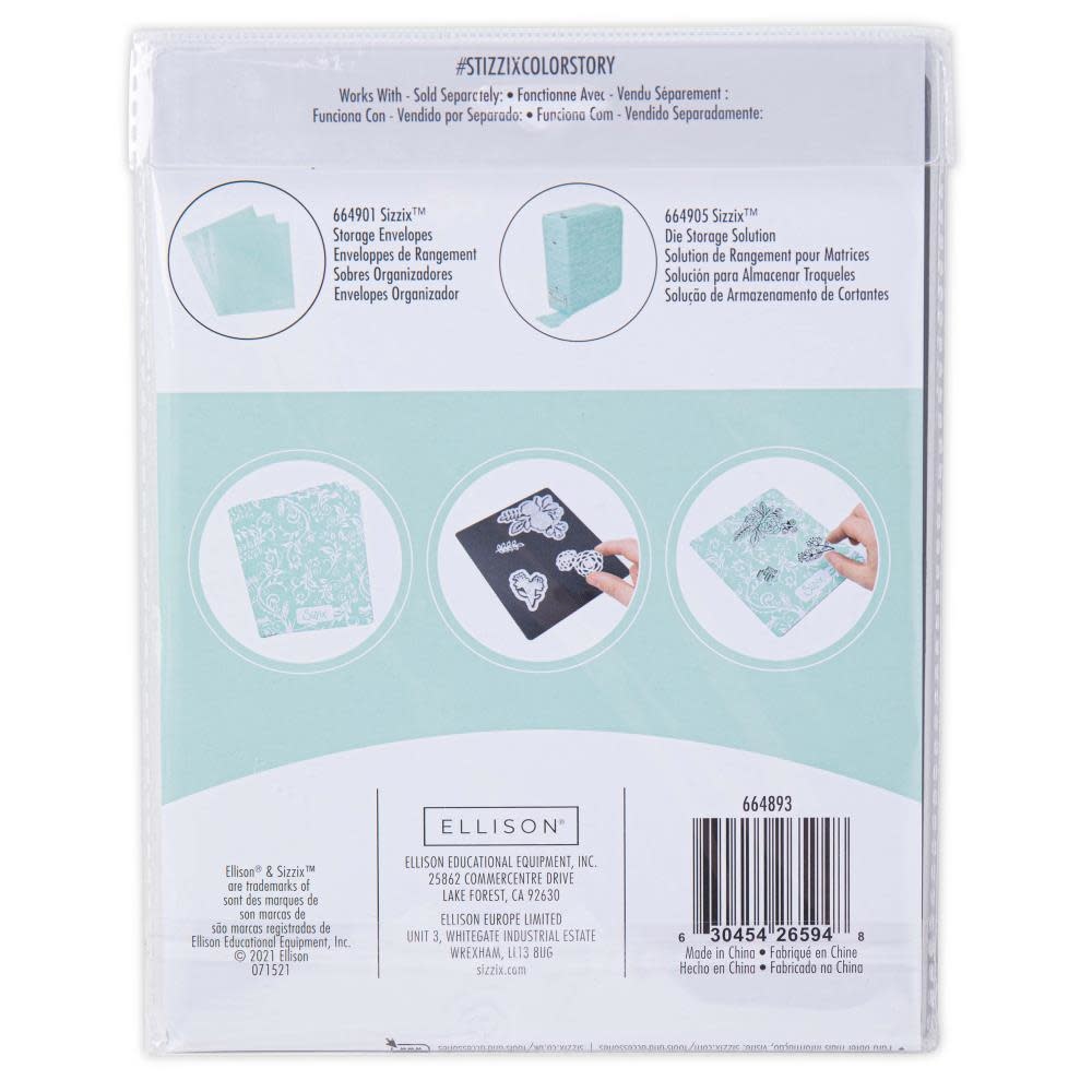 SIZZIX SIZZIX MINT JULEP PRINTED MAGNETIC SHEETS 6.75x5.75 3/PK