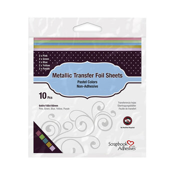 3L SCRAPBOOK ADHESIVES PASTEL COLORS METALLIC FOIL SHEETS