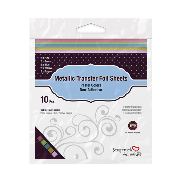3L SCRAPBOOK ADHESIVES PASTEL COLORS METALLIC FOIL SHEETS