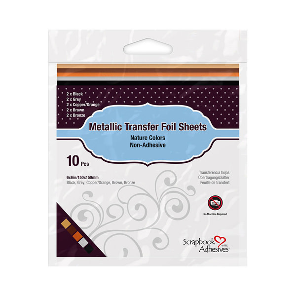 3L SCRAPBOOK ADHESIVES NATURE COLORS METALLIC FOIL SHEETS