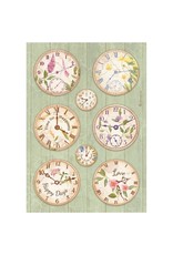 STAMPERIA STAMPERIA VICKY PAPAIOANNOU CREATE HAPPINESS WELCOME HOME CLOCKS RICE PAPER DECOUPAGE 21X29.7CM