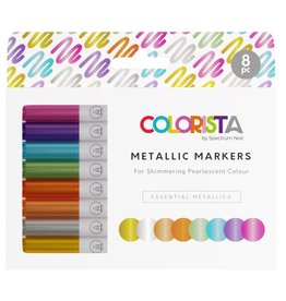 SPECTRUM NOIR SPECTRUM NOIR COLORISTA ESSENTIAL METALLICS METALLIC MARKERS 8/PK