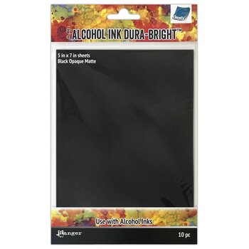 RANGER TIM HOLTZ ALCOHOL INK DURA-BRIGHT BLACK OPAQUE MATTE 5x7 SYNTHETIC SHEETS