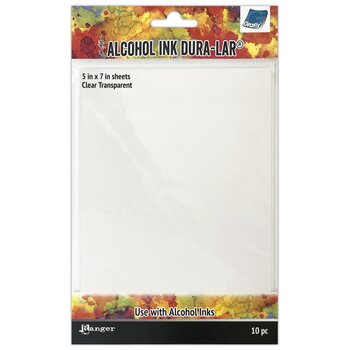 RANGER TIM HOLTZ ALCOHOL INK DURA-LAR CLEAR TRANSPARENT 5x7 SYNTHETIC SHEETS