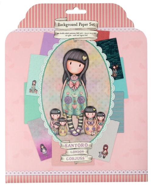 SANTORO'S GORJUSS 8x8 BACKGROUND PAPER SET Scrapbook Centrale