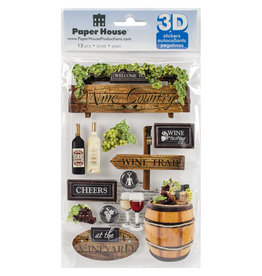 PAPER HOUSE PRODUCTIONS PAPER HOUSE WINE COUNTRY 3D STICKERS